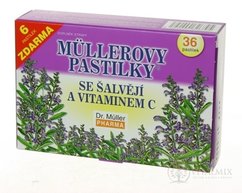 MÜLLEROVY PASTILKY se šalvějí A VIT. C (při nachlazení) 30 + 6 zdarma (36 ks)