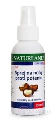 Naturland SPREJ NA NOHY proti pocení 1x100 ml