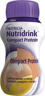 NUTRIDRINK COMPACT PROTEIN s příchutí broskev a mango (inov.2022) 24x125 ml (3000 ml)