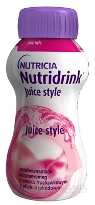 Nutridrink Juice style s jahodovou příchutí 24x200 ml (4800 ml)