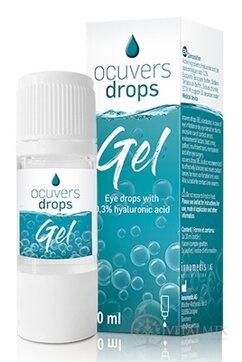 Ocuvers drops Gel oční kapky na bázi hyaluronátu sodného 0,3%, 1x10 ml