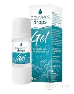 Ocuvers drops Gel oční kapky na bázi hyaluronátu sodného 0,3%, 1x10 ml