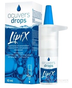 Ocuvers drops LipiX oční kapky s HA 0,15% a liposomy 1x10 ml