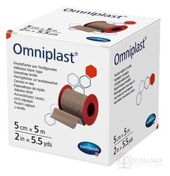 OMNIPLAST náplast textilní na cívce (5cmx5m) 1x1 ks