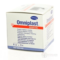 OMNIPLAST náplast textilní na cívce (5cmx5m) 1x1 ks