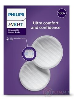 AVENT Ultra comfort PRSNÍ VLOŽKY jednorázové, absorpční, laktační, do podprsenky, 1x100 ks
