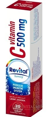 Revital vitamin C 500 mg šumivý tbl eff s příchutí lesní jahoda 1x20 ks