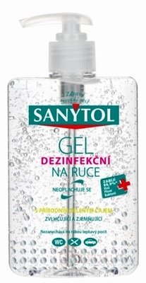 SANYTOL GEL dezinfekční na ruce 1x250 ml