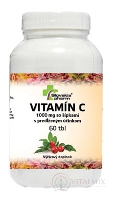 Slovakiapharm VITAMIN C 1000 mg se šipkami s prodlouženým účinkem tbl 1x60 ks