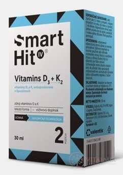SmartHit IV D3 + K2 roztok 1x30 ml