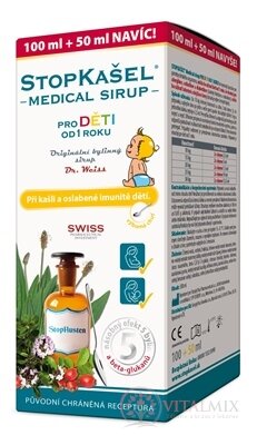 STOPKAŠEL Medical sirup OD 1 ROKU (100 ml + 50 ml navíc) 1x150 ml