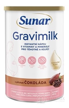 Sunar Gravimilk s příchutí čokoláda instantní mléčný nápoj 1x450 g