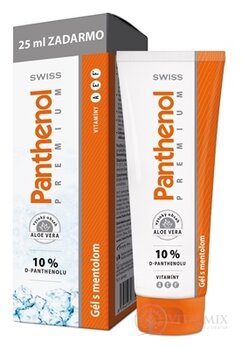 SWISS Panthenol PREMIUM Gel s mentolem 100 + 25 ml zdarma (125 ml)