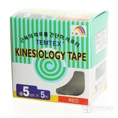 TEMTEX KINESOLOGY TAPE tejpovací páska, 5 cm x 5 m, růžová 1x1 ks