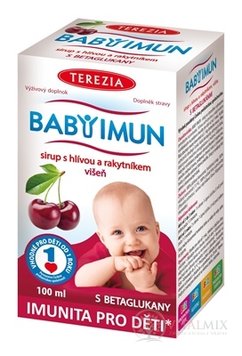 TEREZIA BABY IMUN sirup s hlívou a rakytníkem příchuť višeň 1x100 ml