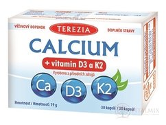 TEREZIA CALCIUM + vitamín D3 a K2 cps 1x30 ks