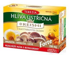 TEREZIA HLÍVA ÚSTŘIČNÁ + REISHI s rakytníkovým olejem Forte cps 1x60 ks