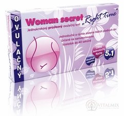 Woman secret RIGHT TIME ovulační test proužkový 5v1 (5 proužků) 1x5 ks
