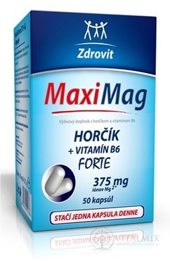 Zdrovit MaxiMag HOŘČÍK FORTE (375 mg) + VITAMIN B6 cps 1x50 ks